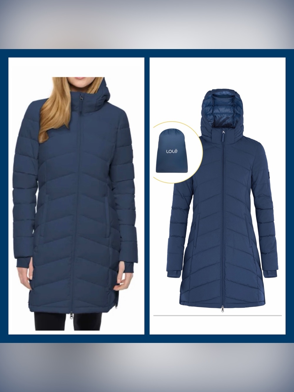 LOLË Hooded Packable Long Puffer Coat